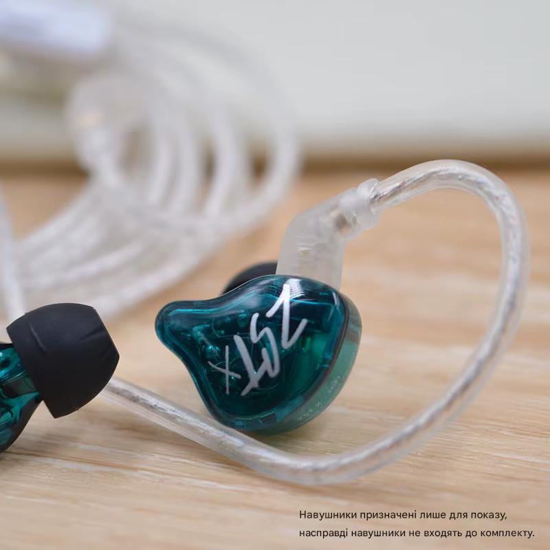 Посеребренный кабель для наушников KZ Silver Cable с микрофоном 2-pin 3.5 мм
